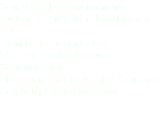 Same-Day Floral Arrangements Custom Designed Wedding Flowers & Decor Event Design & Production Weekly & Monthly Accounts Seasonal Service Maintenance for Residential, Corporate, Hospitality & Retail Accounts 